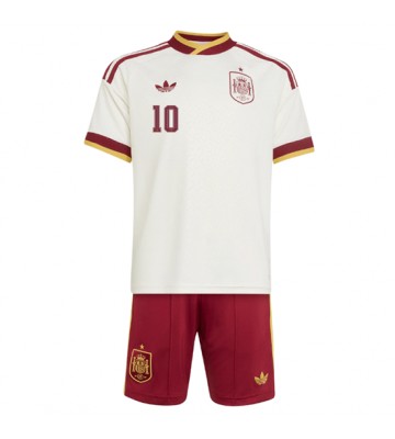 Spanien Dani Olmo #10 Udebanetrøje Børn VM 2026 Kortærmet (+ Korte bukser)